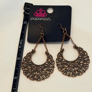 Paparazzi Earring ~ Country Cornucopia - Copper